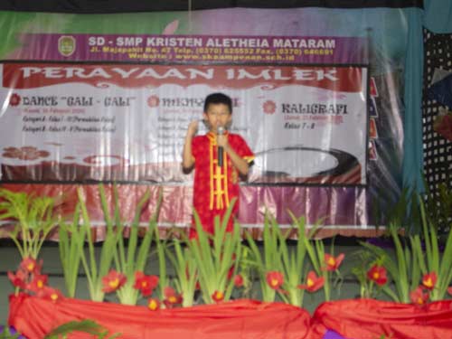PERAYAAN IMLEK DI SEKOLAH KRISTEN ALETHEIA | SKA Ampenan