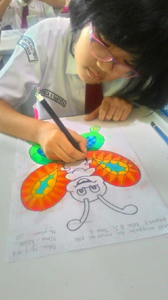Penilaian menggambar dan mewarnai gambar dekoratif