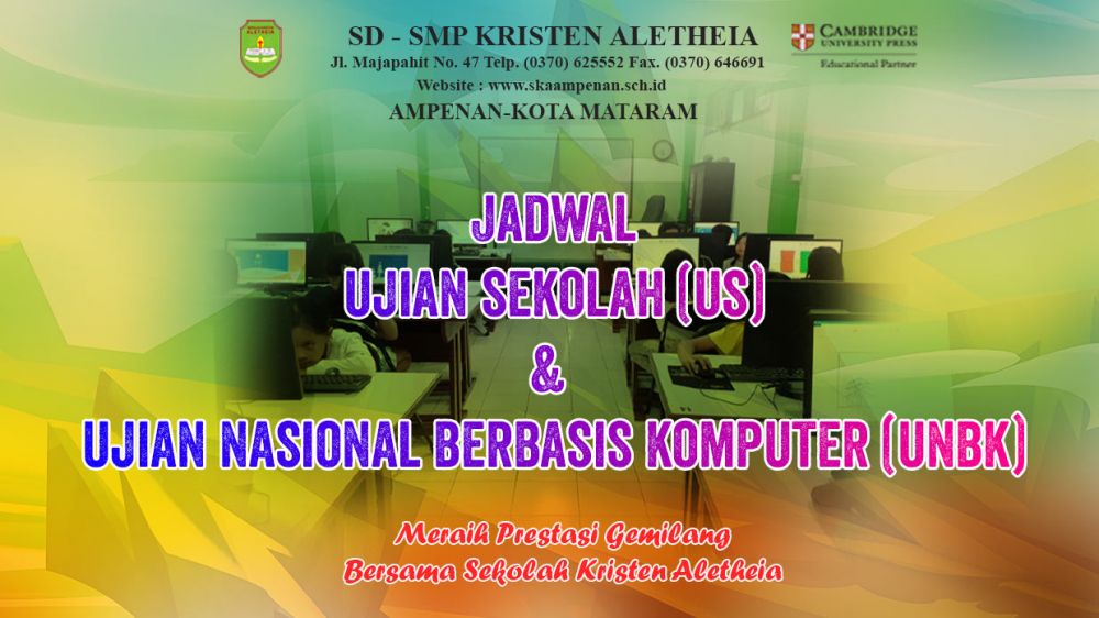Jadwal Ujian Sekolah (US) dan Ujian Nasional Berbasis Komputer (UNBK) Tahun Pelajaran 2019-2020