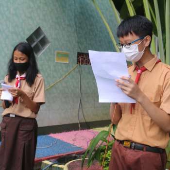 Persembahan Kasih dari Siswa Siswi SD SMP Kristen Aletheia dalam Rangka Hari Guru Nasional (HGN) 2021. Kamis, 25/11/2021