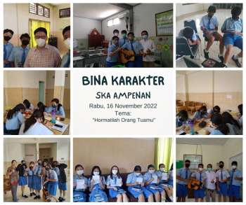 SMP Kristen Aletheia Ampenan, Kota Mataram Kelas IX "Bina Iman" Tema "HORMATILAH ORANG TUAMU" Oleh Bapak Pendeta Suhartoyo Ho dan Team