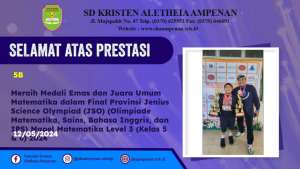 Final Provinsi Jenius Science Olympiad (JSO) (Olimpiade Matematika, Sains, Bahasa Inggris, dan IPS) Mapel Matematika Level 3 (Kelas 5 & 6) 2024