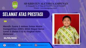 Intan Mutia Competition (IMC) 2024 Mapel Sains Level 3 (Kelas 5 & 6) tingkat Kota Mataram