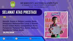 Event Intan Mutia Competition Mata Pelajaran Matematika, Sains, Bahasa Mandarin Tahun 2024.