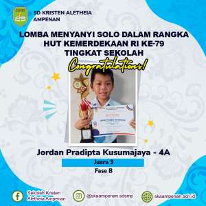 Lomba Menyanyi Solo Dalam Rangka HUT Kemerdekaan RI ke-79 Tingkat Sekolah