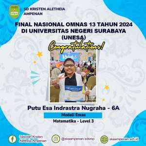 Final Nasional OMNAS 13 tahun 2024 di Universitas Negeri Surabaya (UNESA)