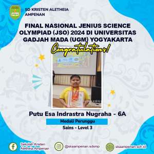 Final Nasional Jenius Science Olympiad (JSO) 2024 di Universitas Gadjah Mada (UGM) Yogyakarta