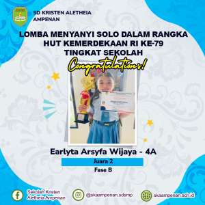 Lomba Menyanyi Solo Dalam Rangka HUT Kemerdekaan RI ke-79 Tingkat Sekolah.