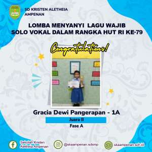 Lomba Menyanyi lagu wajib solo vokal antar kelas 1