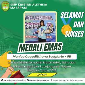 ORION Kompetisi Matematika, Sains dan Bahasa Inggris Ke-3 Jenjang SMP Tingkat Nasional Tahun 2025