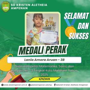 Orion Kompetisi Matematika, Sains, dan B.Inggris ke - 3 Tingkat Kota Mataram Tahun 2025