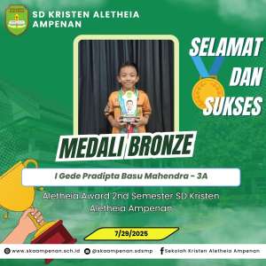 Aletheia Award 2nd Semester SD Kristen Aletheia Ampenan