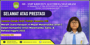 Kompetisi ORION Matematika, Sains, & Bahasa Inggris 2022