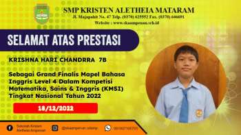 Kompetisi Matematika, Sains & Inggris (KMSI) Tingkat Nasional Tahun 2022
