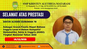 Kompetisi Matematika, Sains & Inggris (KMSI) Tingkat Nasional Tahun 2022