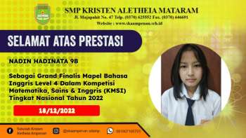 Kompetisi Matematika, Sains & Inggris (KMSI) Tingkat Nasional Tahun 2022