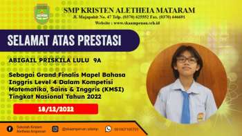 Kompetisi Matematika, Sains & Inggris (KMSI) Tingkat Nasional Tahun 2022
