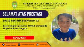 Lolos Ke Tingkat Provinsi Dalam TOPAZ Olimpiade Tahun 2023